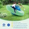 Costway 7.5 FT Inflatable Dome Rocker Bouncer with 6 Handles Fun Outdoor Game for Kids Green/Pink